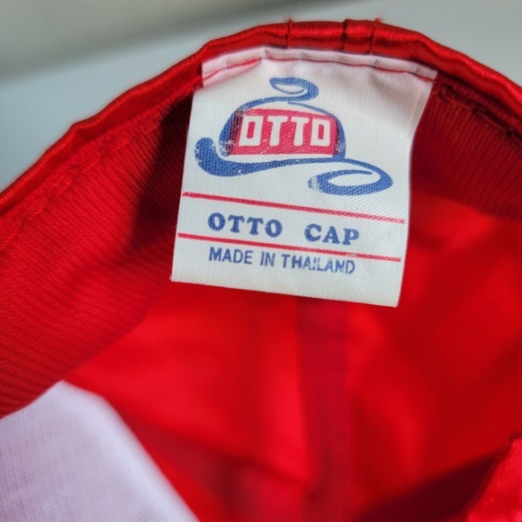 Vtg Otto Cap Shiny Adjustable Hat 90s World Champs Cincinnati Reds Rope‎ Front - Picture 9 of 11